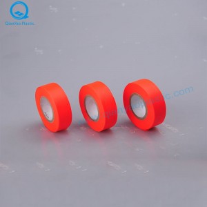 1-3 / 16'X150 '/ 300' Bandă de semnalizare neembosată portocaliu / roz PVC Canada